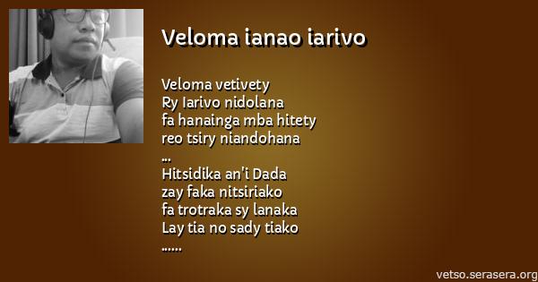 VELOMA IANAO IARIVO - AORN - Tononkalo Malagasy
